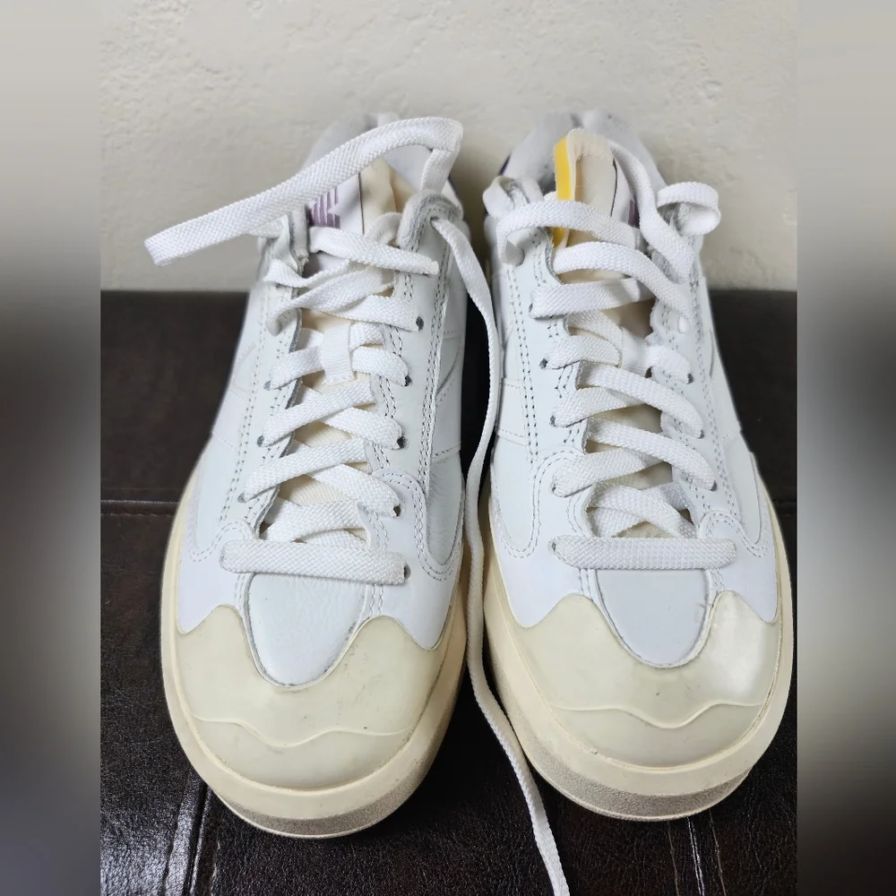 New Balance‎ CT 302 Leather Platformed White Blue Retro Sneakers Sz W8 M 6.5